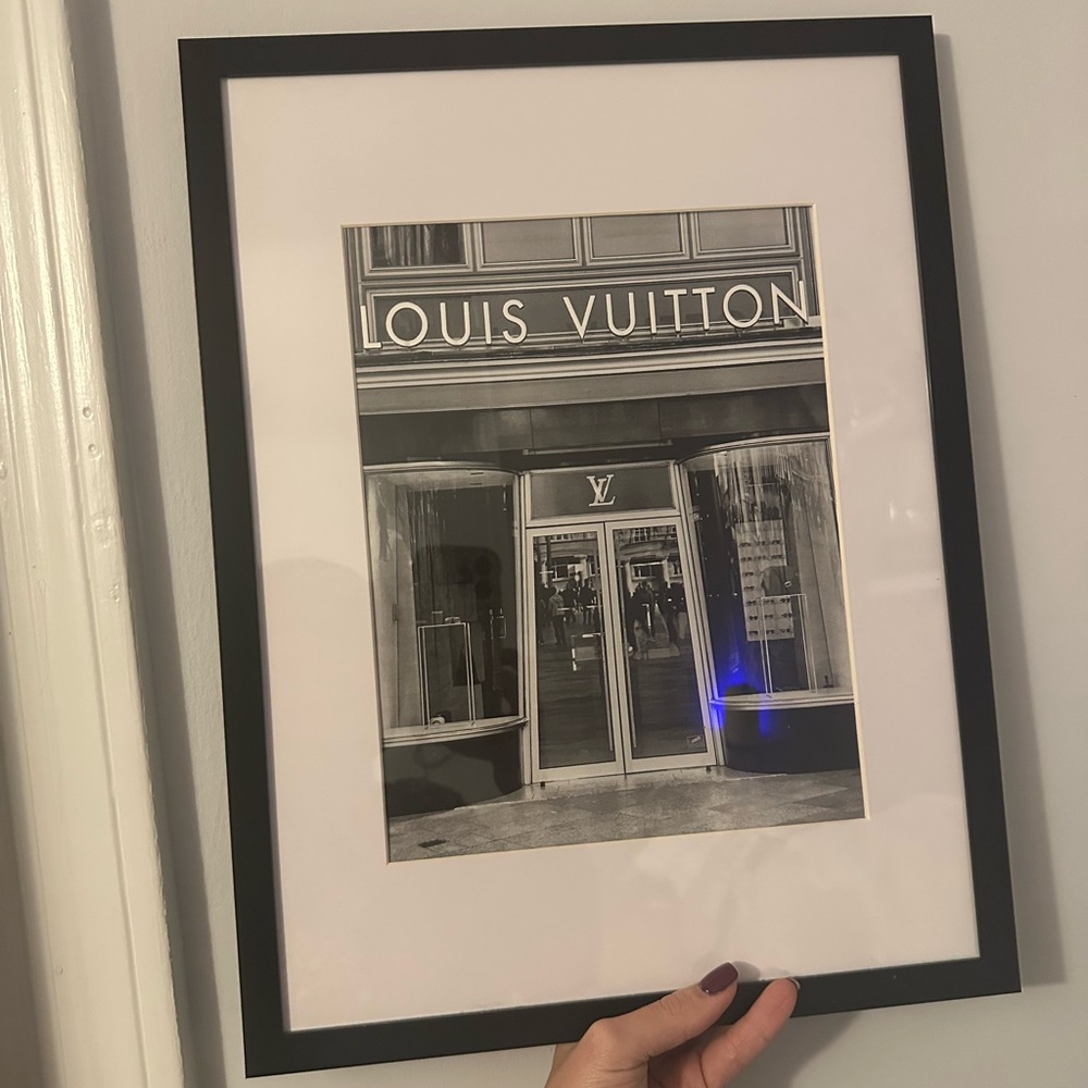 Black Louis Vuitton Framed Art Print